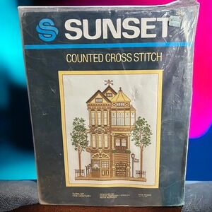 Sunset Dimensions 11"x14" Counted Cross Stitch "Turn Of The Century" Home #2945